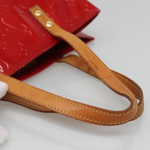 LOUIS VUITTON Monogram Vernis Reade MM Hand Bag Red Rouge M91086 - Picture 7 of 12
